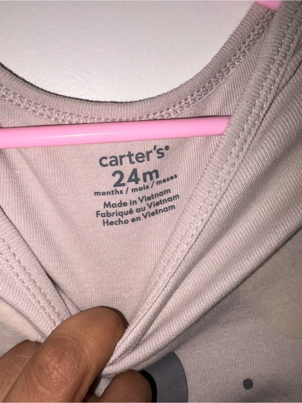 Carter's Taupe Long-Sleeve Koala One-Piece Bodysuit